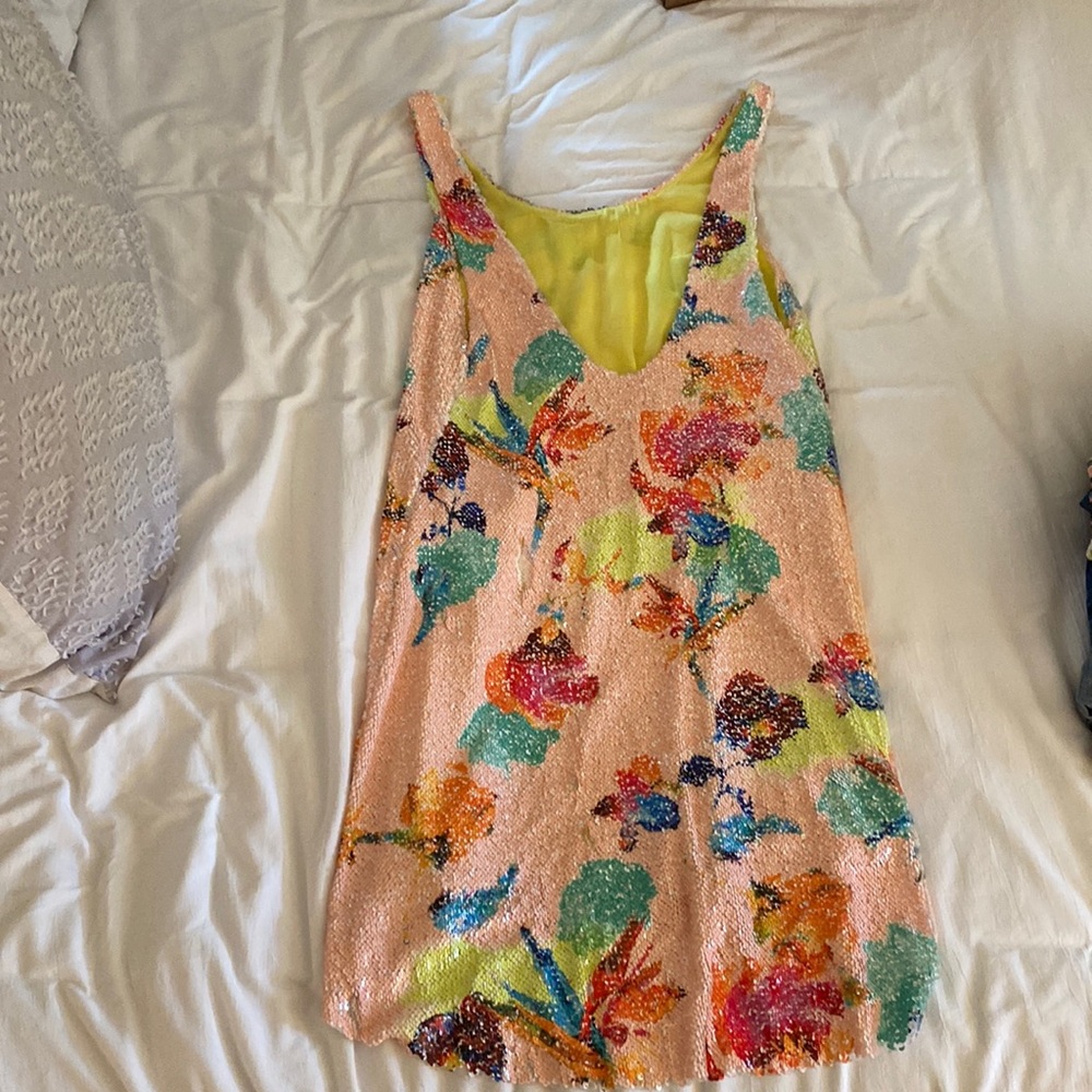 Zara sequin floral dress